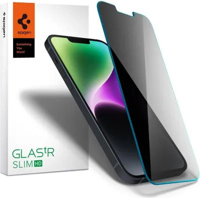 Obrázek produktu pro Ochrann tvrzen sklo Spigen pro iPhone 13 / 13 Pro / 14 s ochranou soukrom, Glas.tR Slim