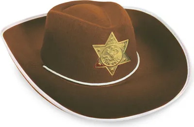Produktbild von Cowboyhut Sheriff Hut mit Stern Gr. 57 Braun Karneval Fasching Party Cosplay