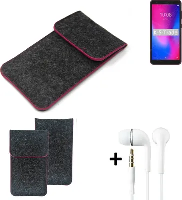 Produktbild von K-S-Trade Handy Hülle Schutz Hülle kompatibel mit ZTE Blade A3 2020 Schutzhülle Handyhülle Filztasche Pouch Tasche Case Sleeve Filzhülle