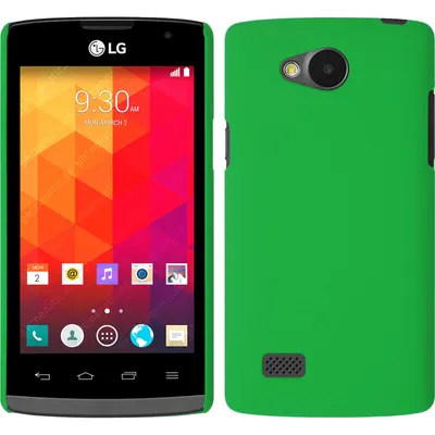 Produktbild von PhoneNatic Case kompatibel mit LG Joy - Hülle grün gummiert Hard-case + 2 Schutzfolien