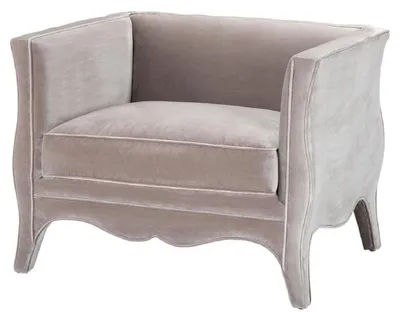 Produktbild von Casa Padrino Luxus Wohnzimmer Samt Sessel Grau 100 x 79 x H. 75 cm - Wohnzimmermöbel