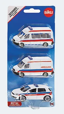 Produktbild von SIKU tschechische Version - Krankenwagen Set mit 3 Wagen