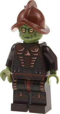 Produktbild von 1x Lego Minifigur Star Wars Neimoidian Krieger dunkel braun Helm 75041 sw0536