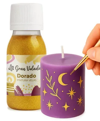 Produktbild von Gran Velada - Kerzenfarbe Gold metallic zum Bemalen 60 ml