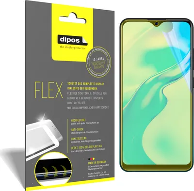 Produktbild von 3x Schutzfolie für Vivo Y1s Folie, 100% Displayabdeckung, dipos Flex