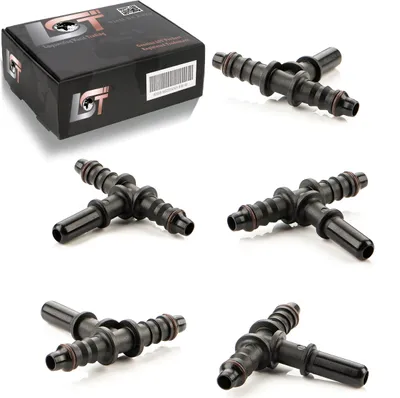Produktbild von 5x T-Verbinder T-Stück Bewässerungssystem Tropfbewässerung PE-Rohr Ø6mm-Ø8mm