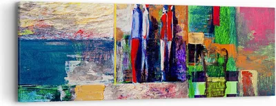 Produktbild von Bild auf Leinwand - Leinwandbild - Abstraktion modern - 90x30cm - Wand Bild - Wanddeko - Wandbilder - Leinwanddruck - Bilder - Kunstdruck - Wanddekoration - Leinwand bilder - Wandkunst - AB90x30-3670