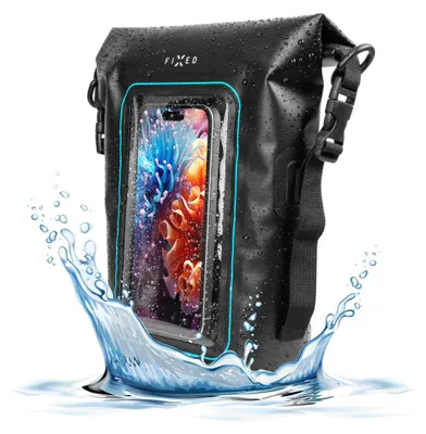 Zdjęcie produktu dla FIXED FIXFLT-BG-BK, Etui zamykane, Uniwersalne, 19,1 cm (7.5"), Przezroczysty, Czarny