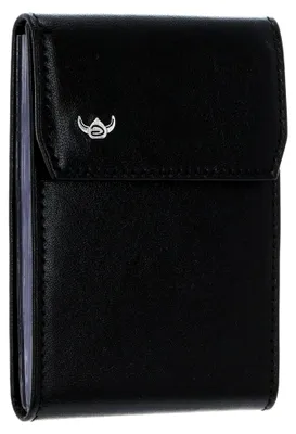Produktbild von Kartenetui aus Leder mit RFID-Schutz in Schwarz