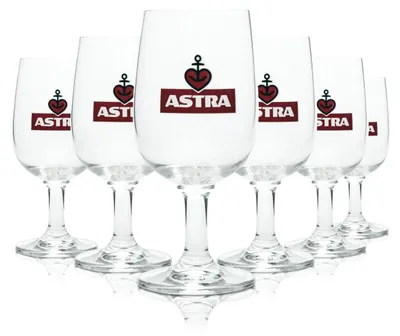 Produktbild von 6x Astra Bier Glas Pokal 0,2l Ritzenhoff Tulpe Gläser Kiez Brauerei St Pauli Bar