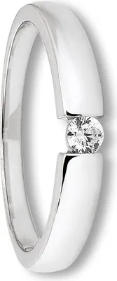 Produktbild von Ring Zirkonia 333/- Weißgold 56