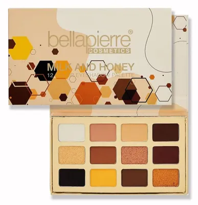 Produktbild von Bellapierre Cosmetics 12 Colour Eyeshadow Palette 25g - Milk And Honey