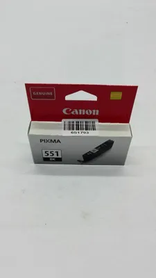 Produktbild von Canon CLI-551BK Tinte Schwarz, Standardertrag, Foto schwarz, Tinte auf Farbstoffbasis, 1 Stück(e), 495 Seiten