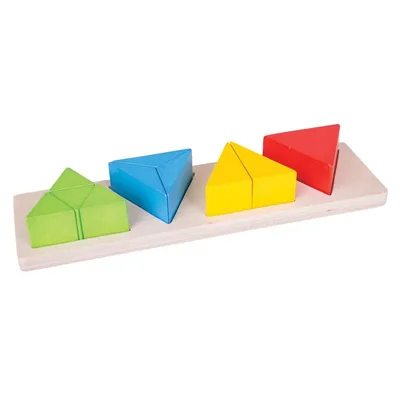 Obrázek produktu pro Bigjigs Toys Vkládací puzzle zlomky trojúhelníky