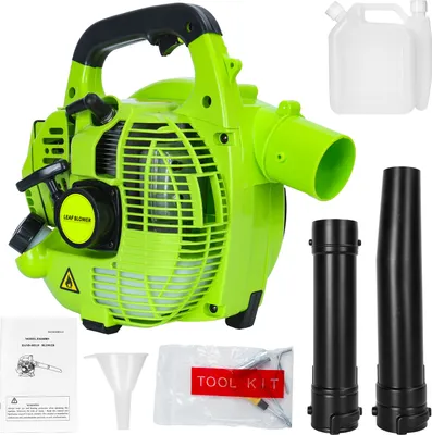 Produktbild von 2-Takt-Hand-Laubbläser, Benzin-Laubbläser, 26-cm³-Hand-Benzinbläser, leistungsstarker Laubbläser für Rasenpflege, Schneefräsen und Hofreinigung (grün)