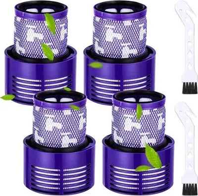 Immagine prodotto di Filtro a ciclone per V10, lavabile, 4 pezzi, con spazzole, peli di animali