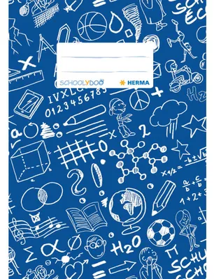 Produktbild von HERMA Heftschoner A5 SCHOOLYDOO blau, Blau, Kariertes Papier, A5, Polypropylen (PP), 152 mm, 216 mm