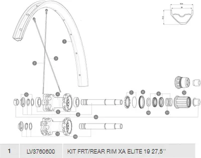 Produktbild von Mavic Xa Elite 19 Felge Schwarz 650B - 27.5´´ 2 Schwarz 650B - 27.5´´ 2