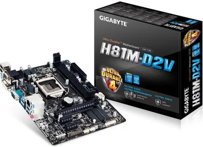 Produktbild von Gigabyte GA-H81M-D2V Mainboard Sockel 1150 Intel® H81 Chipsatz PCIe DDR3 USB3 VGA SATA getestet