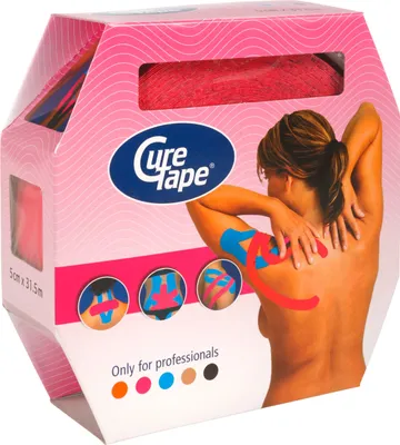 Produktbild von Cure Tape, Kinesiologie Tape, Sporttape, wasserfest, 31,5 m x 5 cm, pink