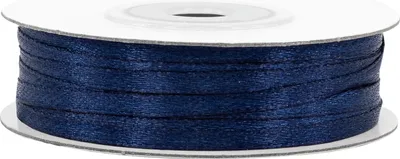 Produktbild von Satinband 3mm x 50m Rolle Dunkelblau