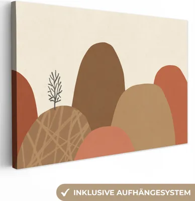 Zdjęcie produktu dla OneMillionCanvasses® - Obrazy na płótnie - 150x100 cm, Góry - Pastel - Abstrakcja - Kolory, Wall Art Print Dekoracja ścienna - Zdjęcie na płótnie - Obraz na drewnianej ramie