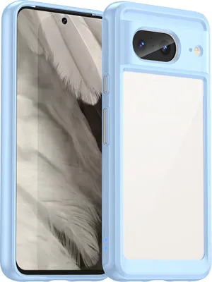 Obrázek produktu pro Pouzdro pro Google Pixel 8 průhledné, nárazuvzdorné TPU silikonové ochranné pouzdro modré
