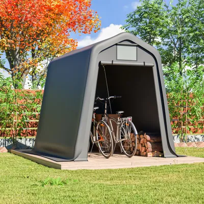 Produktbild von Aufbewahrungszelt für Motorräder – Garagenzelt – Fahrradabstellzelt – Gartenhaus – Schuppen – Wasserdichte PE-Plane