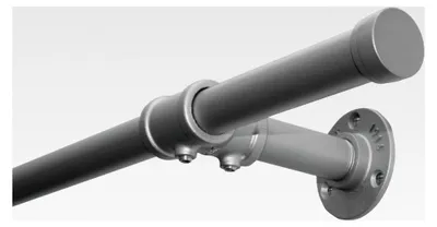 Produktbild von Endkappen für Gardinenstangen mit 25 mm Durchmesser, Serie Industrial Home, Metall/Kunststoff, Farbe Silber
