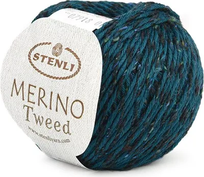 Produktbild von Stenli Merino Tweed Wolle, Dunkel Smaragd, 85m, 50g, , Wolle-Silk Mix