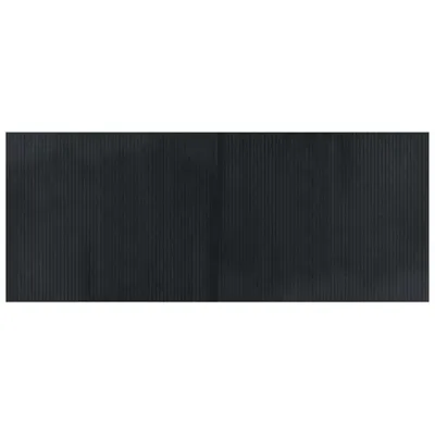Produktbild von vidaXL Teppich Rechteckig Schwarz 80x200 cm Bambus