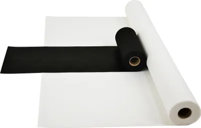 Produktbild von Sensalux Kombi-Set 1 Tischdeckenrolle 1m x 25m weiß + Tischläufer 30cm schwarz