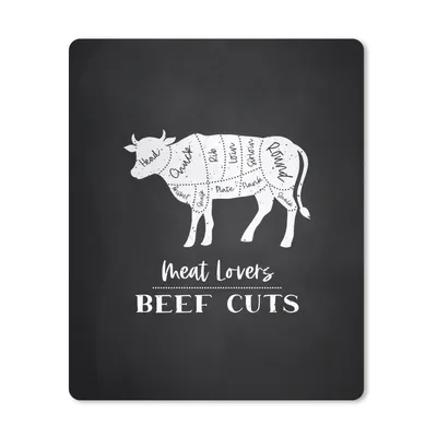 Produktbild von MuchoWow® Mauspad Mousepad Kuh - Küche - Fleisch 30x40 cm - Mousepads - Maus Mat - Pad - Mausunterlage - Mausmatten