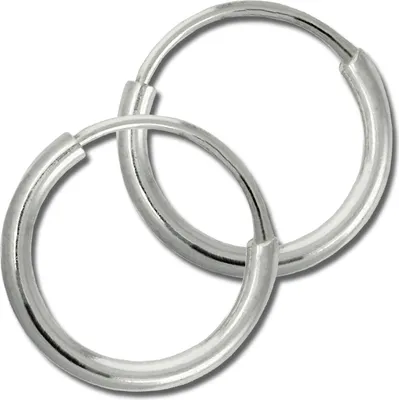 Produktbild von SilberDream Creolen für Damen Herren 925 Silber Simply Ohrringe 10mm SDO6500