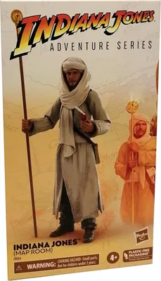 Produktbild von Hasbro F60545L00 Disney Indiana Jones Adventures Series Raiders of the lost Ark Map Room mit Zubehör bewegliche Sammelfigur Naturbemalt 15 cm