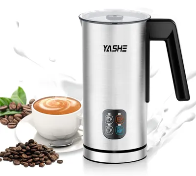 Image de YASHE Mousseur à lait KD-0803A, 350 W, 240 ml, 4 programmes, argent