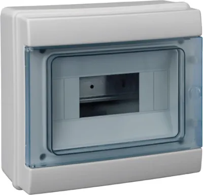 Produktbild von Sicherungskasten 8 Module Verteilerkasten IP65 Aufputzverteiler PE-/N-Klemmen