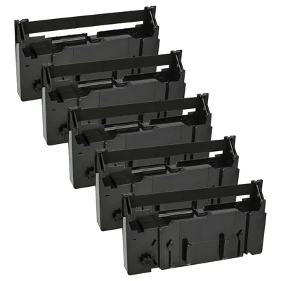 Produktbild von vhbw 5x Farbband Schriftband kompatibel mit Epson M 2662, M 2663, M 2665, M 2667 Nadeldrucker, Bondrucker - Schwarz