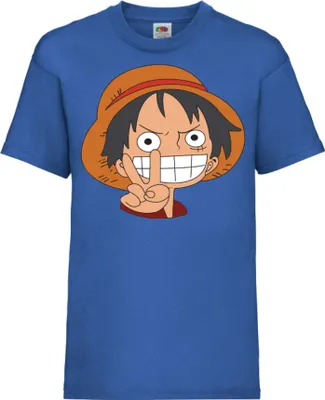 Produktbild von Kinder T-Shirt One Manga Piece Anime 03 Strawhat, 7-8 Jahr - 128 / Blau