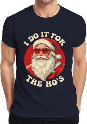 Produktbild von I Do It For The Ho's Weihnachtsmann Herzbrille Weihnachten Herren T-Shirt, Navy, M