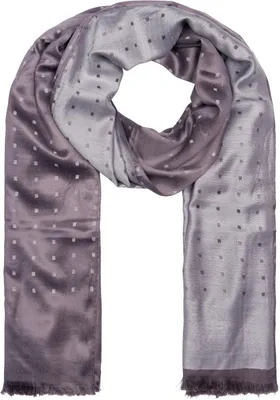 Produktbild von styleBREAKER Uni weicher langer Schal mit Fransen und dezentem Quadrate Muster, Geometrisch gemustert, Tuch 01018051