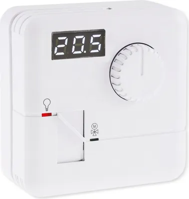 Produktbild von CHILITEC Raumtemperaturregler RT-55, 7 A, 5...30 °C, weiß