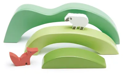 Produktbild von Grüne Hügel, aus hochwertigem Holz – Tender Leaf Toys
