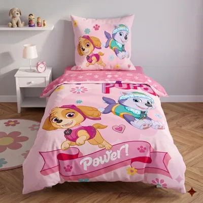 Produktbild von Bettwäsche PAW Patrol Skye Everest 135x200 + Kissen 80x80 Mädchen Baumwolle