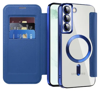 Produktbild von Techsuit - SmartMag Book Hülle für Samsung Galaxy S22 Plus 5G – blau