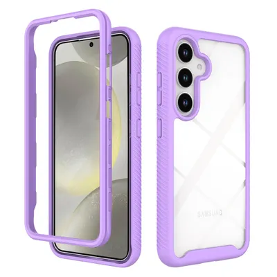 Produktbild von Galaxy S25+ Hülle, Hybrid Transparente Rückseite Robust TPU Bumper Rutschfest Stoßfest Ganzkörper Schutzhülle für Samsung Galaxy S25+ Lila
