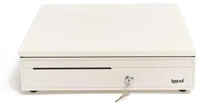 Zdjęcie produktu dla iggual IGG315767, Elektroniczna szuflada na gotówkę, Biały, 12 V, 405 mm, 420 mm, 100 mm