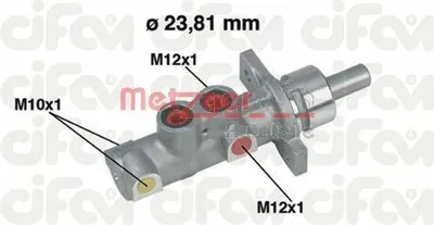 Produktbild von METZGER 202-362 Bremszylinder Hauptbremszylinder für CITROËN Berlingo / Berlingo First (MF, GJK, GFK) passend für PEUGEOT 306 Schrägheck