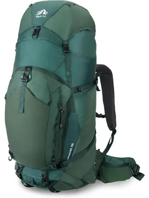 Obrázek produktu pro Turistický batoh 100 litrů, zelený, prodyšný, lehký, vhodný pro kempování, turistiku, cyklistiku, horolezectví a cyklovýlety