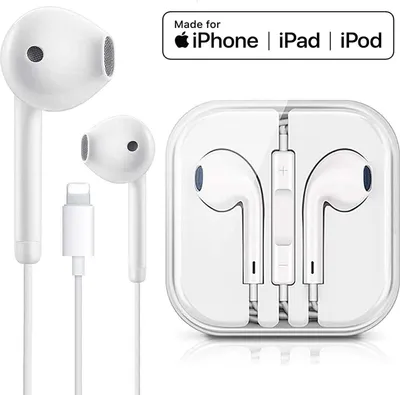 Produktbild von Stereo-Ohrhörer mit Mikrofon und Lautstärkeregler – geräuschisolierende Kopfhörer, kompatibel mit der iPhone-Serie XS, XR, 7/8